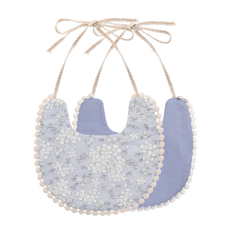 87HD Baby Kwastje Speeksel Handdoek Bloemen Vintage Double Side Bib Jongens Meisjes Bandana