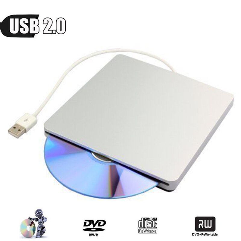 Laptop 8X DVD Player SuperDrive for Apple Mac PC Laptop Notebook Win 7/8/10 DVD-ROM Combo 24X CD-R Writer External Optical Drive