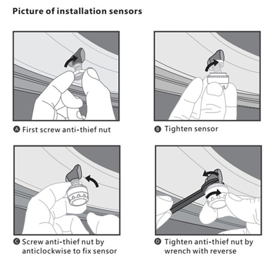 Visture Solar TPMS Windshield Car Tire Pressure Alarm Monitor System Tyre Pressure Smart Monitoring D04W D04N