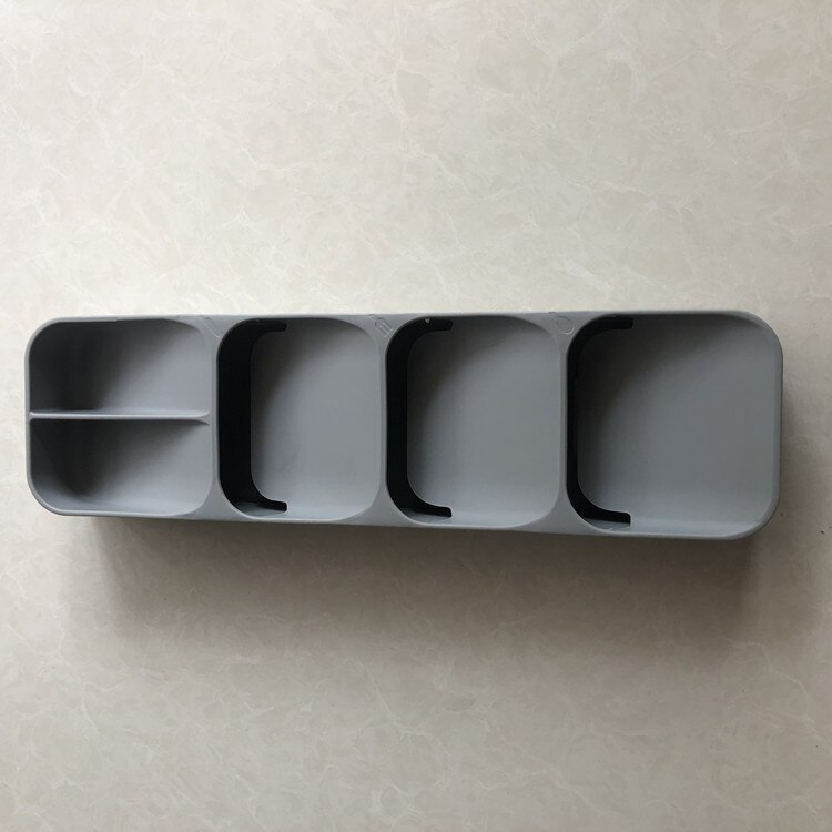 Plastic knife holder knife holder drawer knife and fork spoon storage rack knife holder cabinet tray kitchen: Spoon-Gray