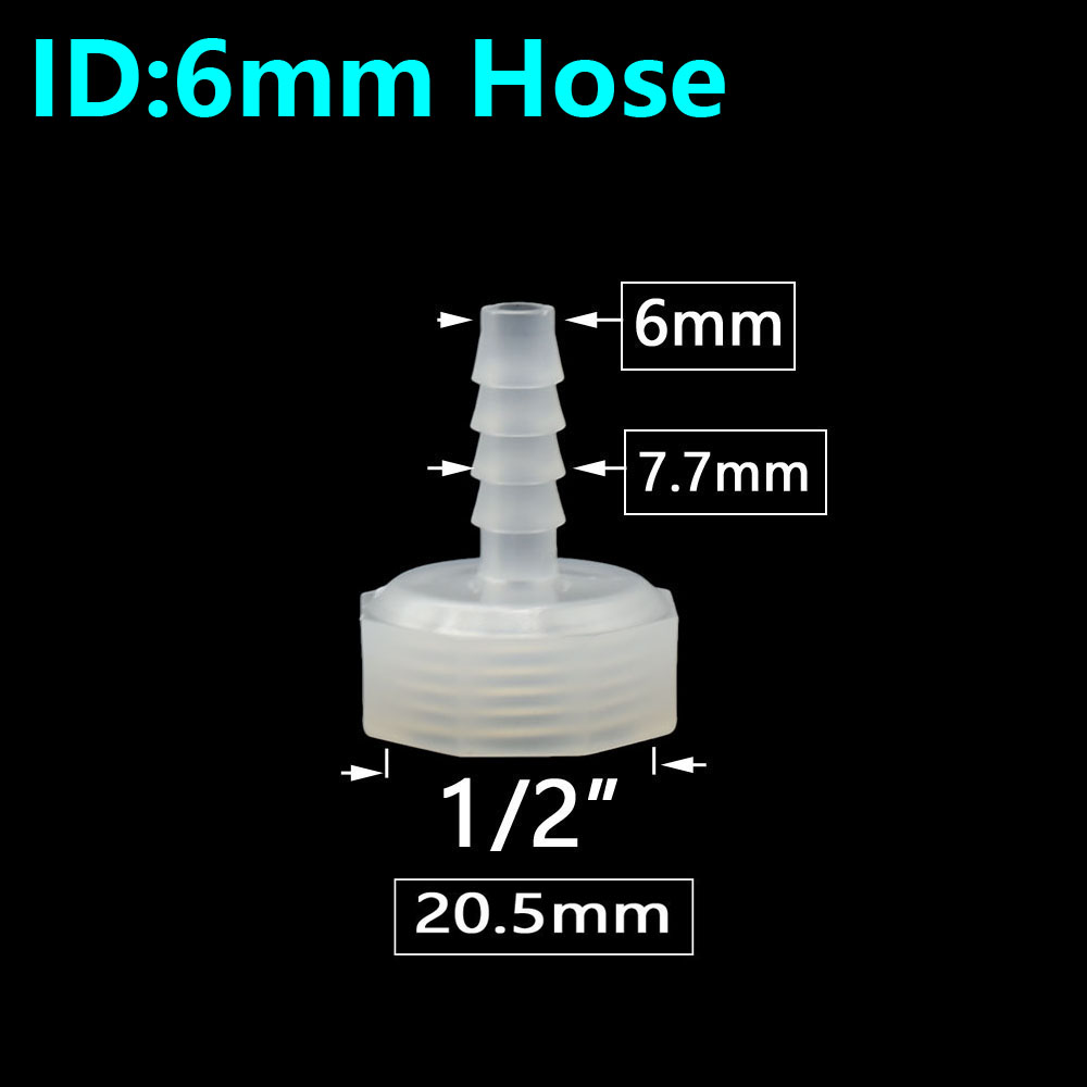 Raccordi per tubi flessibili da 4/6/8/10/12/14/16/20/25mm con giunto accoppiatore connettore tubo acqua filettato femmina da 1/2 3/4 pollici