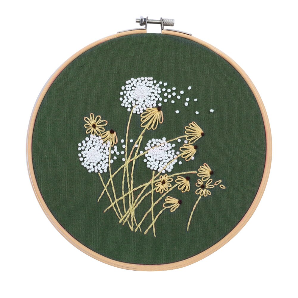 Handwork Needlework Plants Pattern Threads Tools Home Decoration Cross Stitch Embroidery Flowers DIY Starter Kit Ribbon Painting: 03