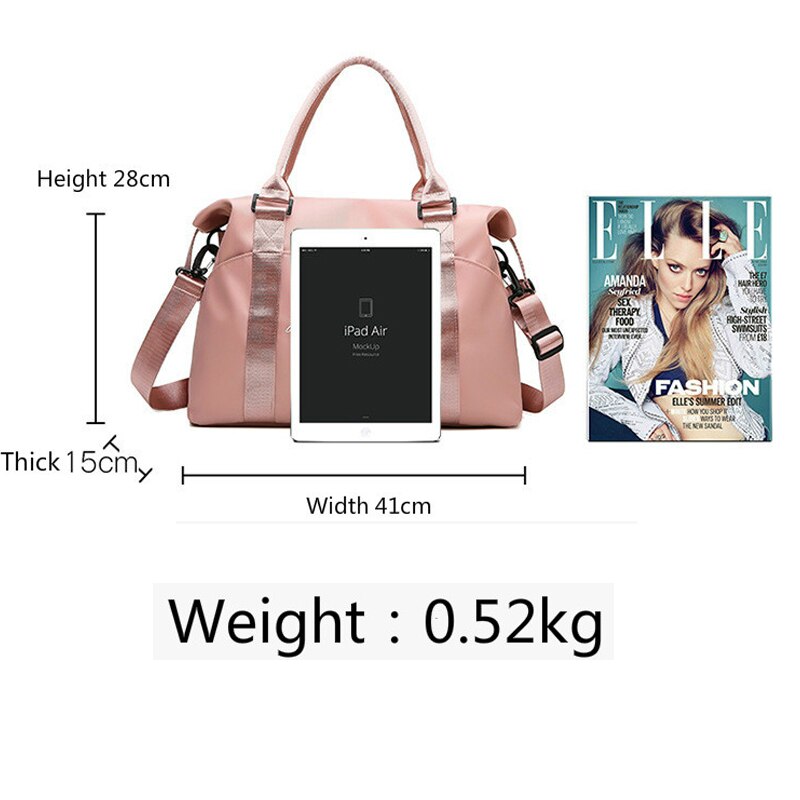 DYELJZH frauen Reisetasche Gepäck Duffle Taschen Nylon Handtaschen Beiläufige Kurze-abstand Reise Große-kapazität Reise taschen