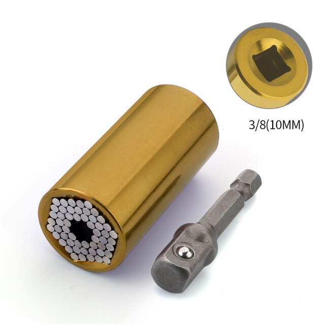 Clé dynamométrique universelle jeu de têtes douille 7-19mm perceuse à cliquet douille clé clé magique poignée outils à main outils de bricolage: E