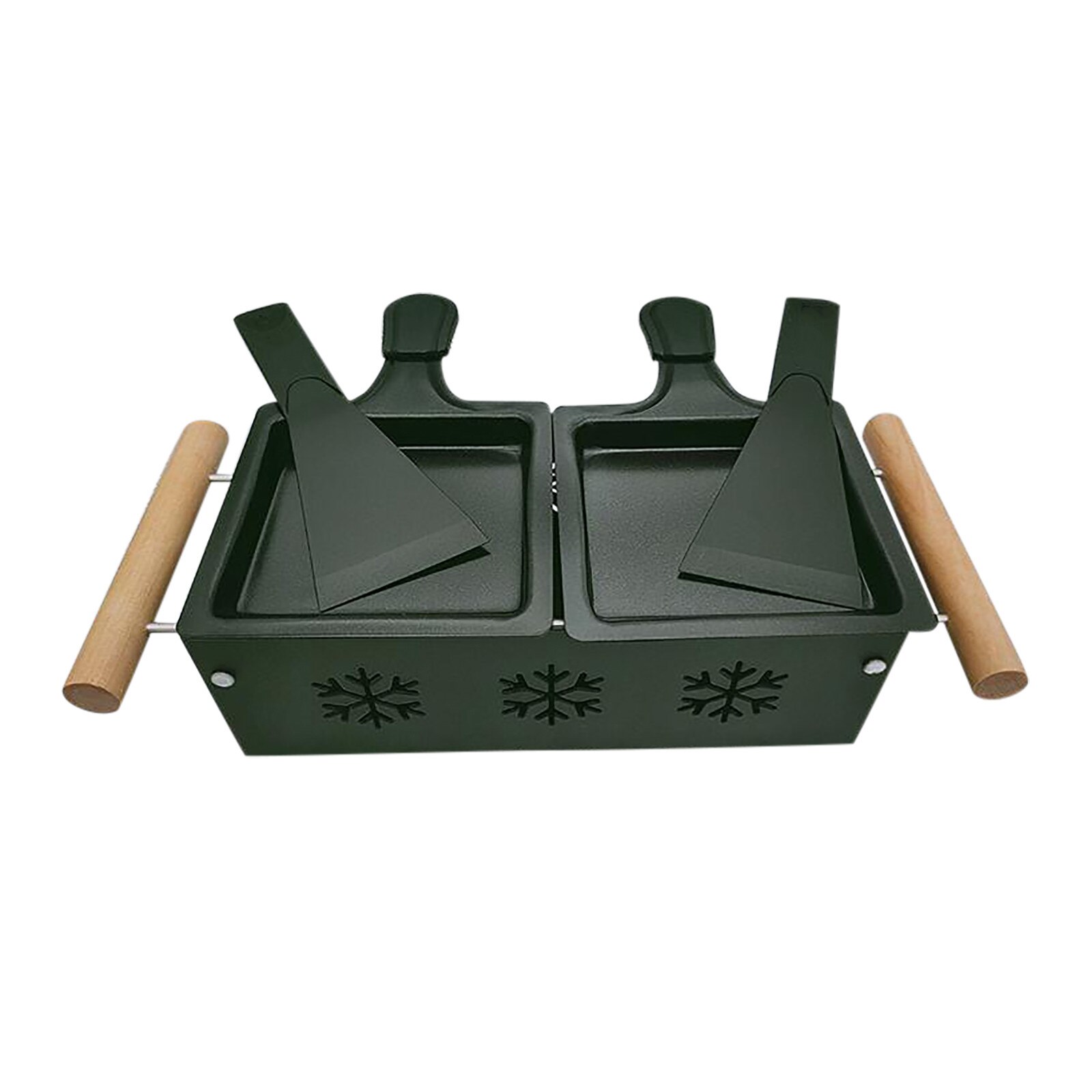 Non-Stick Metal Cheese Raclette Baking Pan Oven Grill Plate Rotaster Baking Tray Stove Frame Spatula Set Kitchen Baking Tool