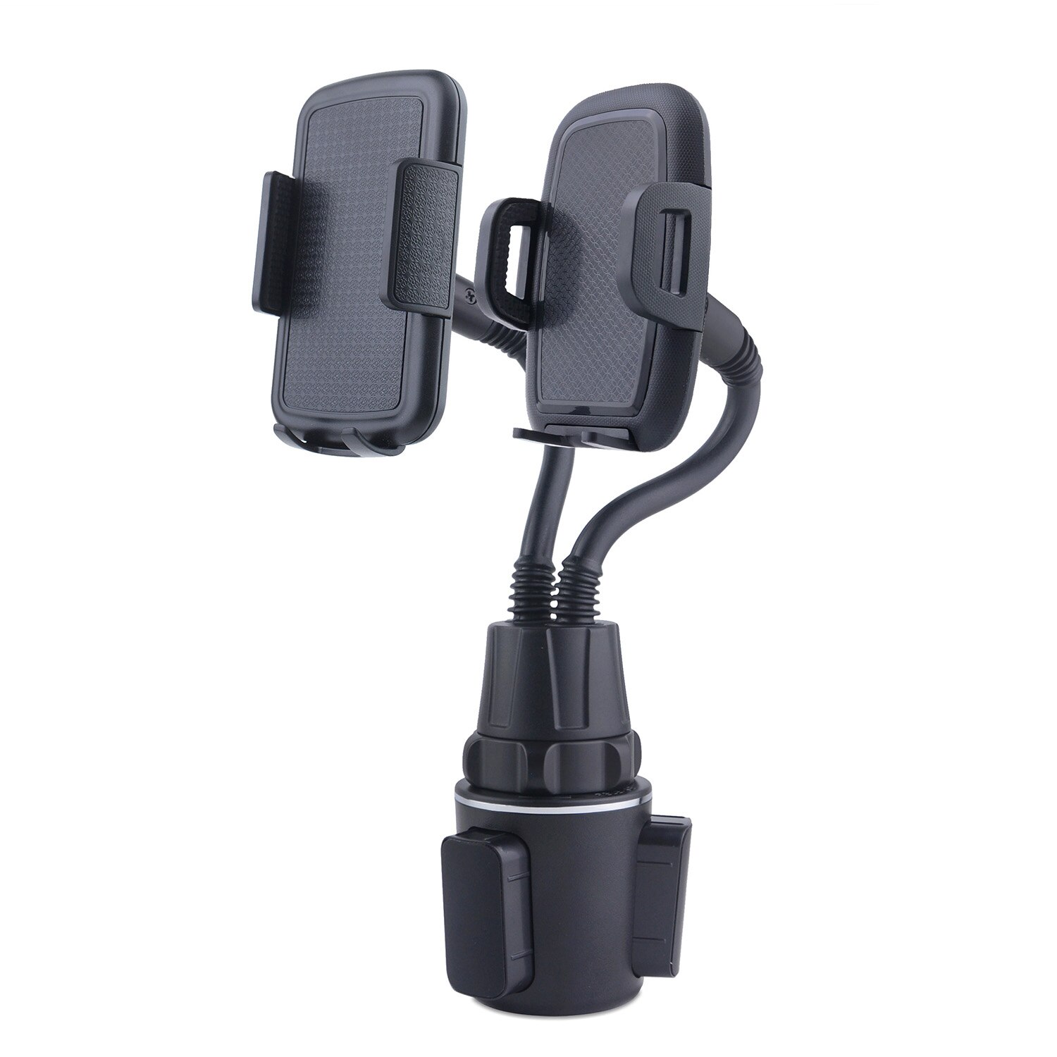 Portavasos de coche para teléfono móvil, soporte de altura de ángulo ajustable de 360 grados para iphone y Samsung de 3,5-6,7 pulgadas