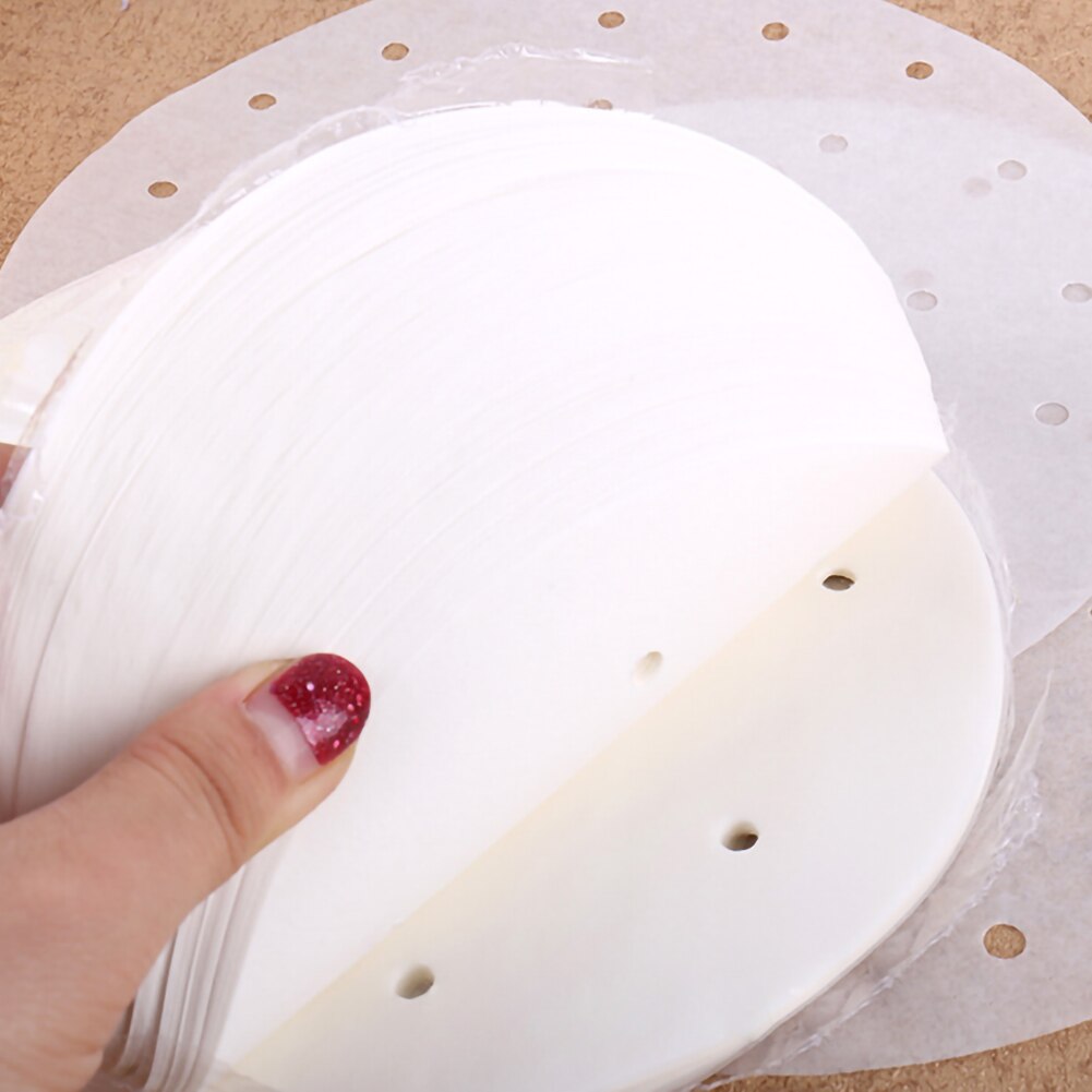 100 Sheets of Round Baking Paper Steamed Paper Oven Barbecue Steamed Bun Paper