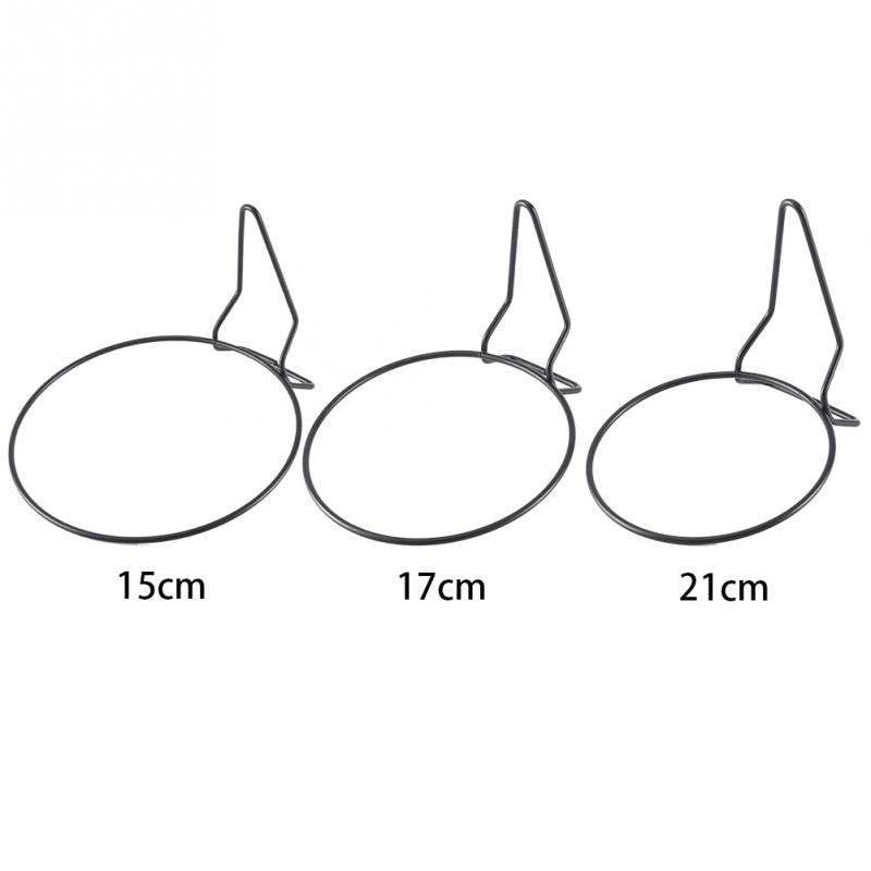 Gør-det-selv terrasse plante potte jern bøjler hegn paller sorte haveringe beslag vægbeslag til lodret indeholde haven 15*17*21cm