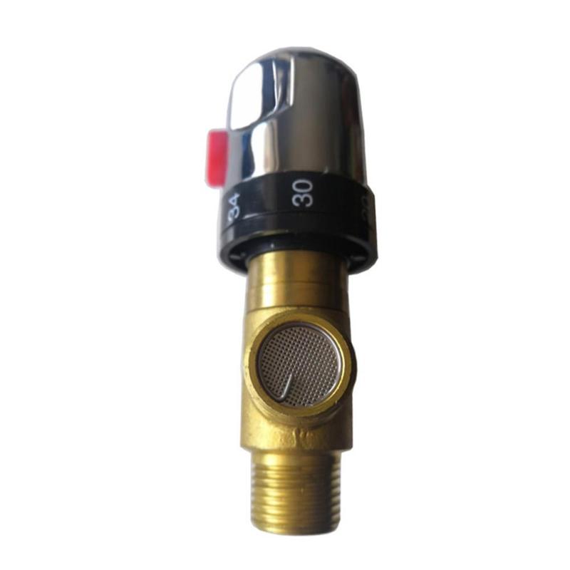 Brass G1/2 Male 3 Way Thermostatic Mixing Valve Temperature Shower Water Control
