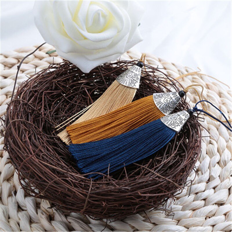 1Pcs/Pack Mixed Color 8cm Hanging Rope Silk Tassels Fringe Sewing Bang Tassel Trim Key Tassels For DIY Embellish Curtain Access