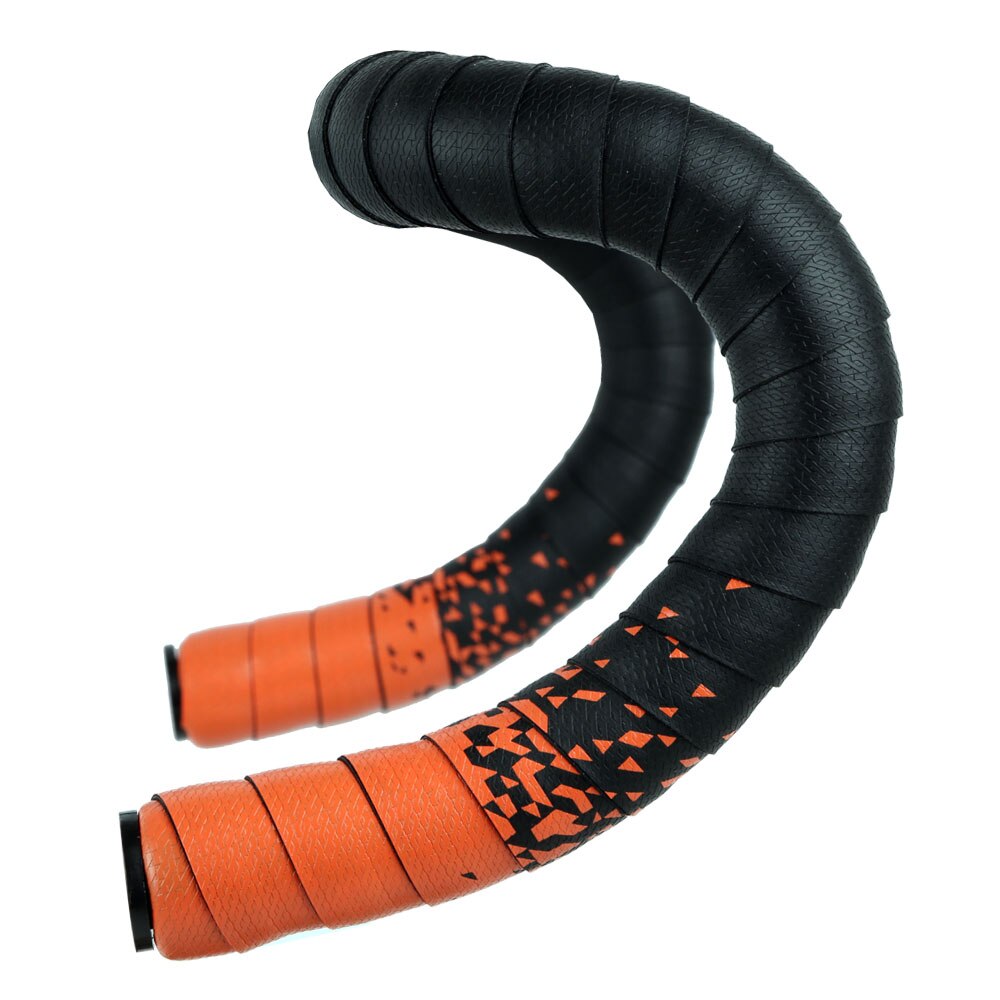 Cinta para manillar de bicicleta, volante de cubierta para bicicleta de carretera, Mango antideslizante, cinta de goma, accesorios para manillar de bicicleta, 2 uds.: G black orange