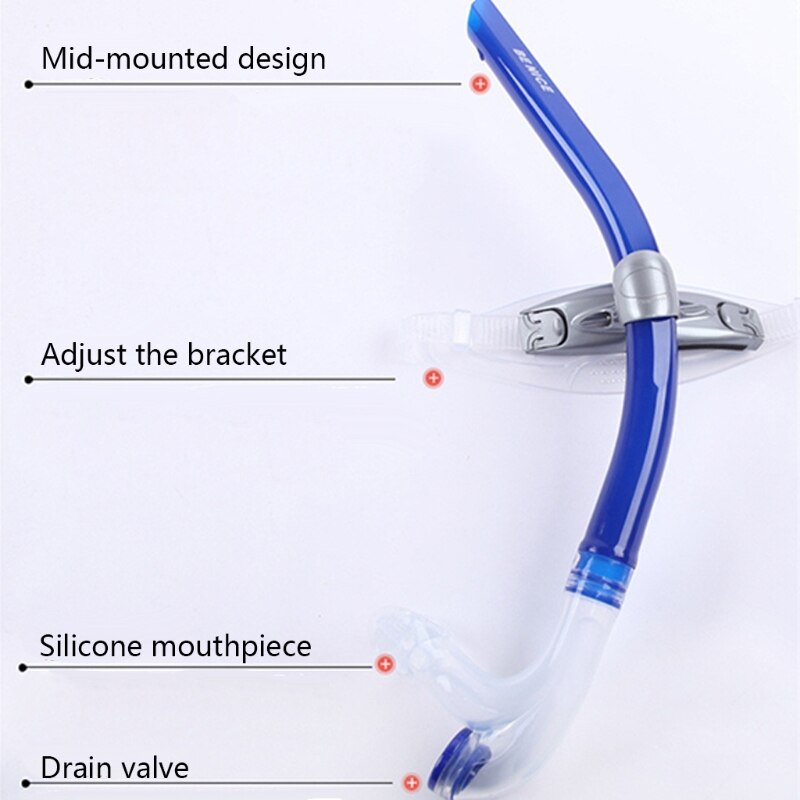 Open Top Swimming Breathing Tube Snorkel Underwater Diving Snorkeling Equipment Gear for Learner Beginer