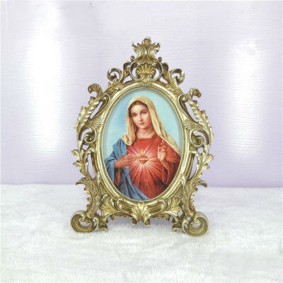 Icône catholique en résine, objet sacré du sacré-cœur de jésus, statue de la vierge de miséricorde