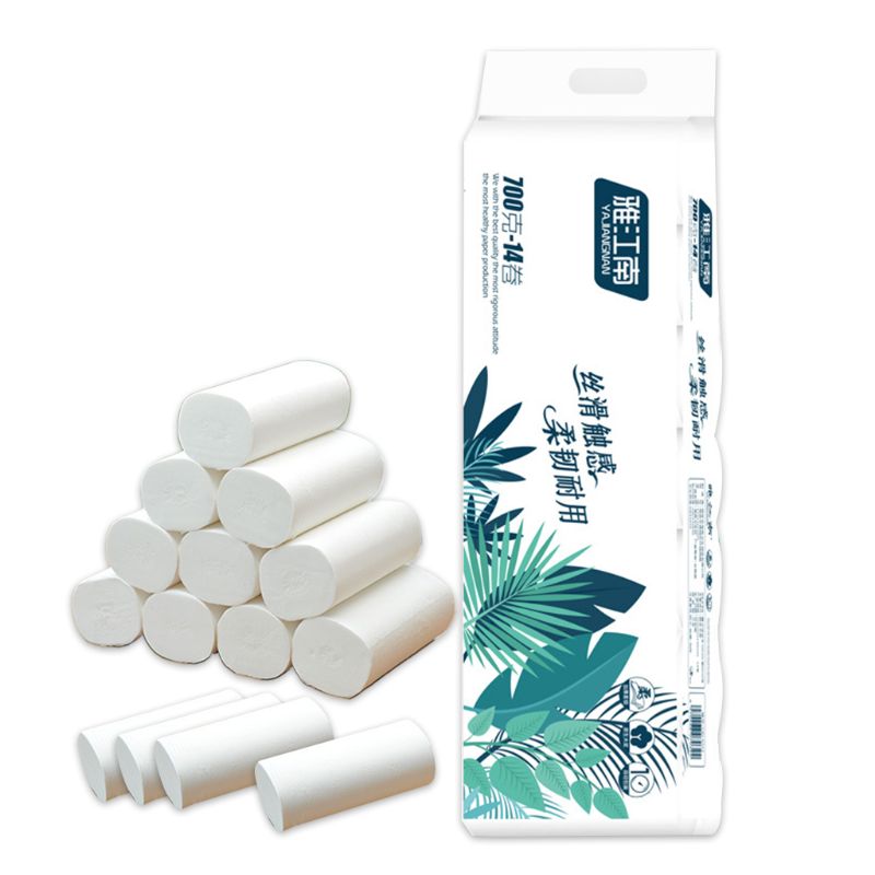 14 rollos de papel para el Hogar, baño de 4 capas, sin núcleo, papel higiénico suave, 11UF