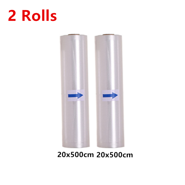 Household Food Vacuum Packing Bag Reusable Food Storage Bags Vacuum Bag Food Fresh Long Keeping 12/15/20/25/32cm*500cm 2 Roll: 20x500 2Roll