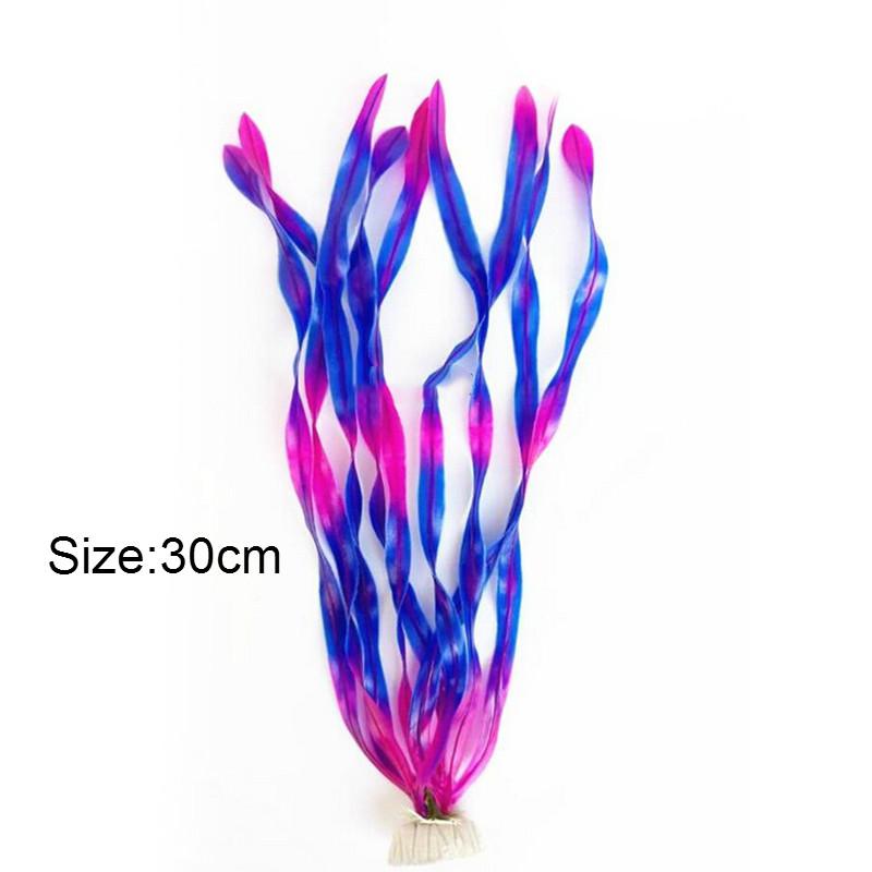 Bedste pris kunstig akvarie plante dekoration akvarium dykbar blomst græs ornament 10 stile valgfri 10-30cm: 166 lilla