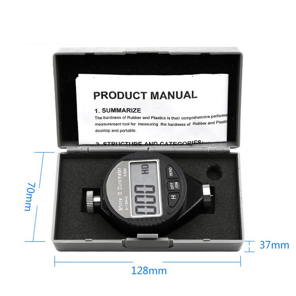 0-100 A/C/D Hardness Digital Shore Hardness Tester Durometer Meter Shore for Plastic Leather Rubber Multi-resin Supplies
