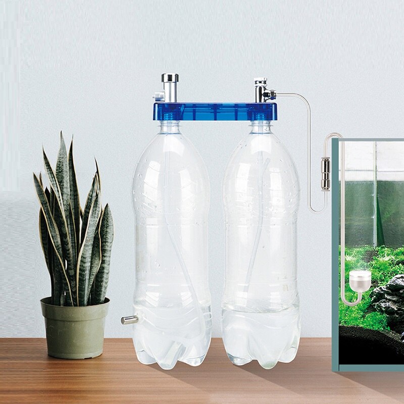 Acquario kit generatore di sistema di CO2 fai-da-te generatore di diffusori di CO2 con manometro accessori per regolatori di serbatoi per piante Nano