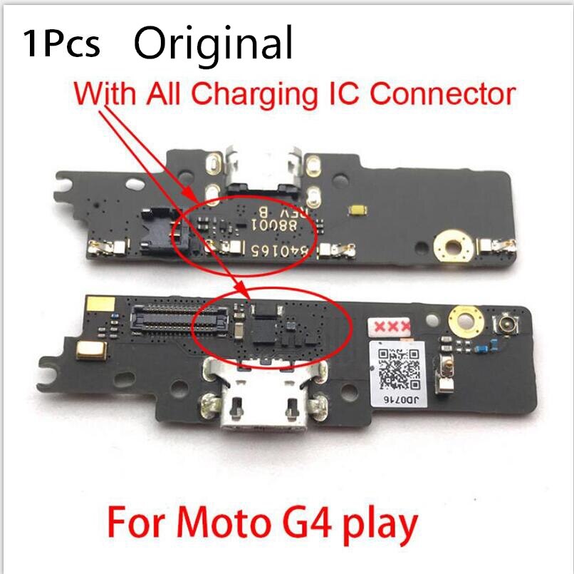 Cable flexible para Motorola Moto G30, G3, G4, G5, G6 Play, G8, X4, G7, Cargador USB, conector de puerto de carga, 10 unids/lote: G4 Play Original