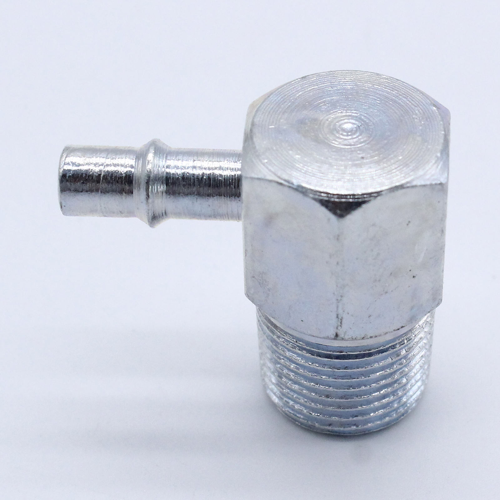 90 Degree Intake Manifold Vacuum Fitting 3/8" NPT to 1/4" Barb Hose Car Modification Replacement Replace 1pc