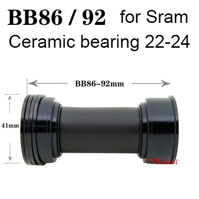 Gineyea bottom bracket bb86 bb91 bb91 BSA for shimano 22 24 19 41 mm ceramic road bike MTB red purple color: BB86-92press sram c