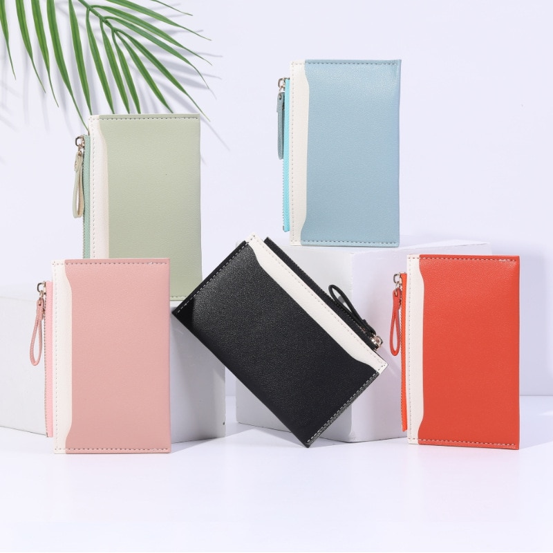 Kwastje dames portemonnee klein schattig portemonnee dames kort leren kaarthouder portemonnee rits portemonnees portefeuille dames handtas clutch