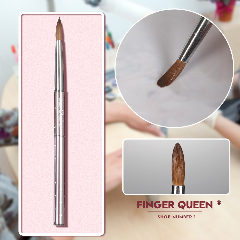 Kolinsky-pincel de Marta rosa para uñas, de tallado de cristal, de patrón 3D, suministros de uñas para equipos de Ail: B065-10Y