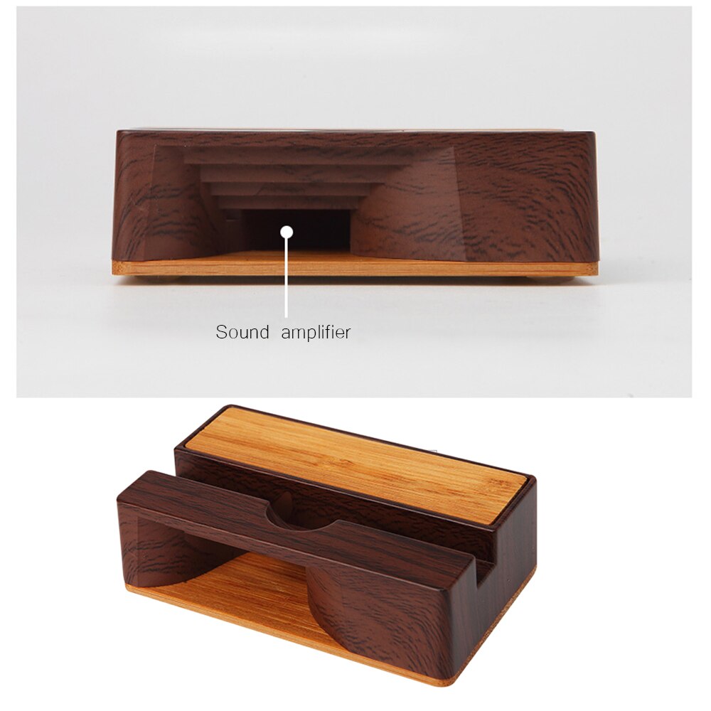 Mobile Phone Loudspeaker Speaker for iPhone Samsung Sony Wooden Holder Sound Amplifier Multifunctional Wood desktop Stand