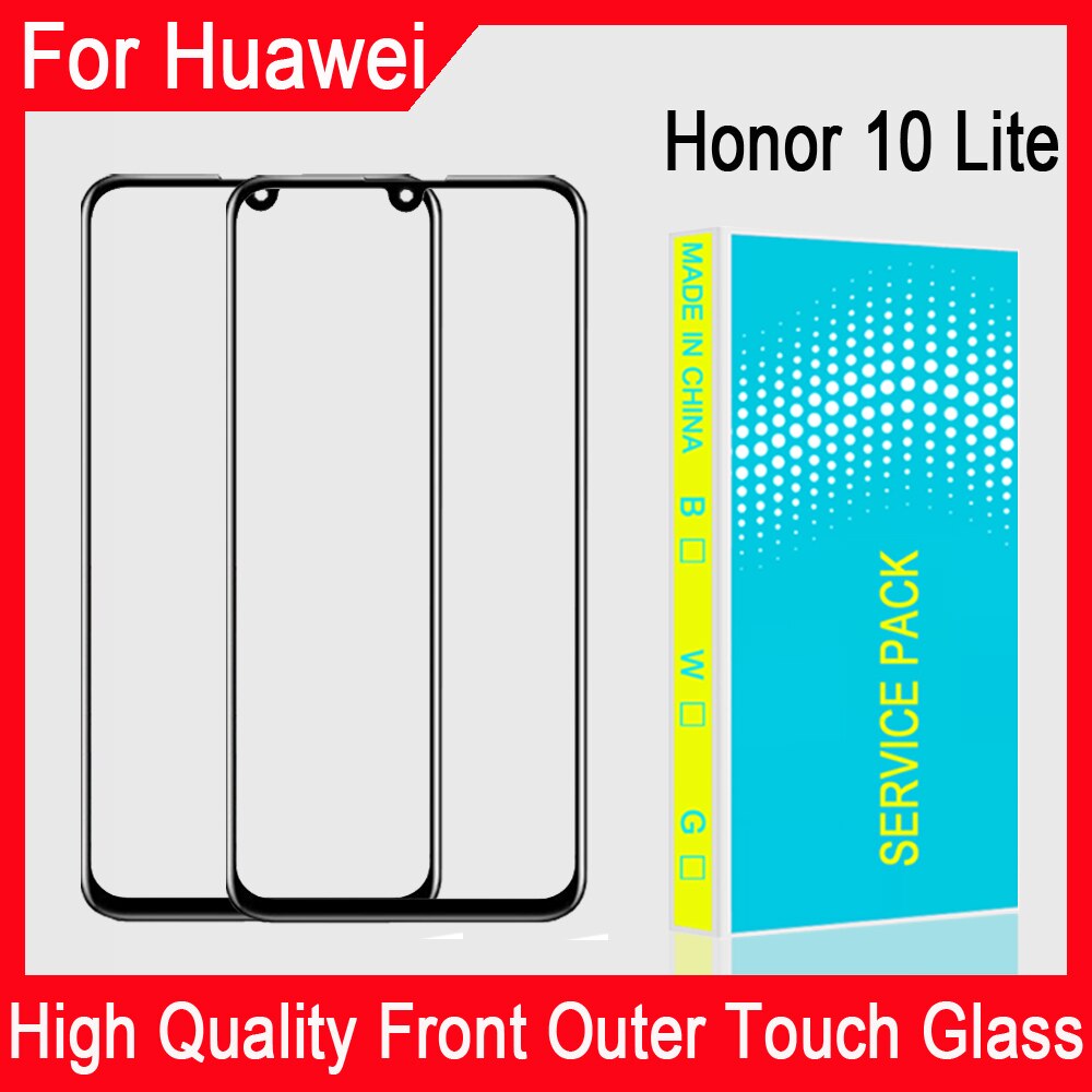 Front Panel Glass For Huawei Honor 10 Lite 10Lite 6.21" inch Front Outer Glass Touch Screen Panel Replacement NO LCD Digitizer