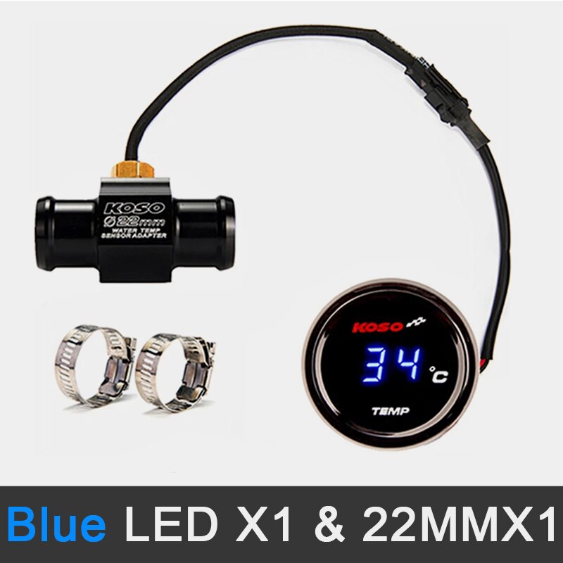 Koso Round Water Temp Meter for Yamaha NMAX TMAX XMAX Digital Motorcycle Water Temperature Gauge 0~120 Degree Display
