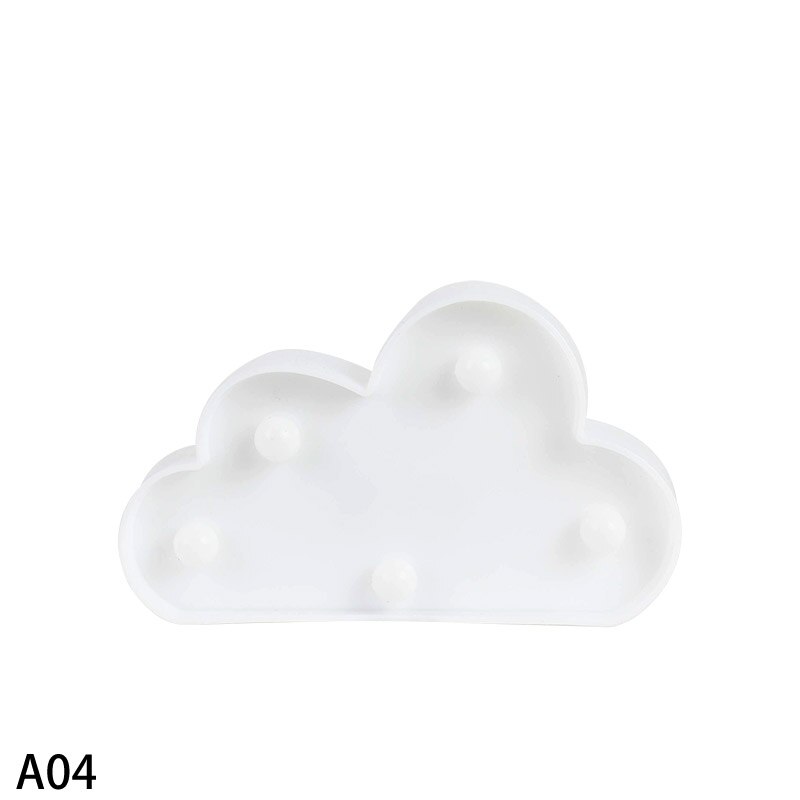 Lámpara de luz LED nocturna para niños, Flamenco, Estrella, piña, Cactus, hawaiana, , lámpara de pared del dormitorio, de decoración: A04