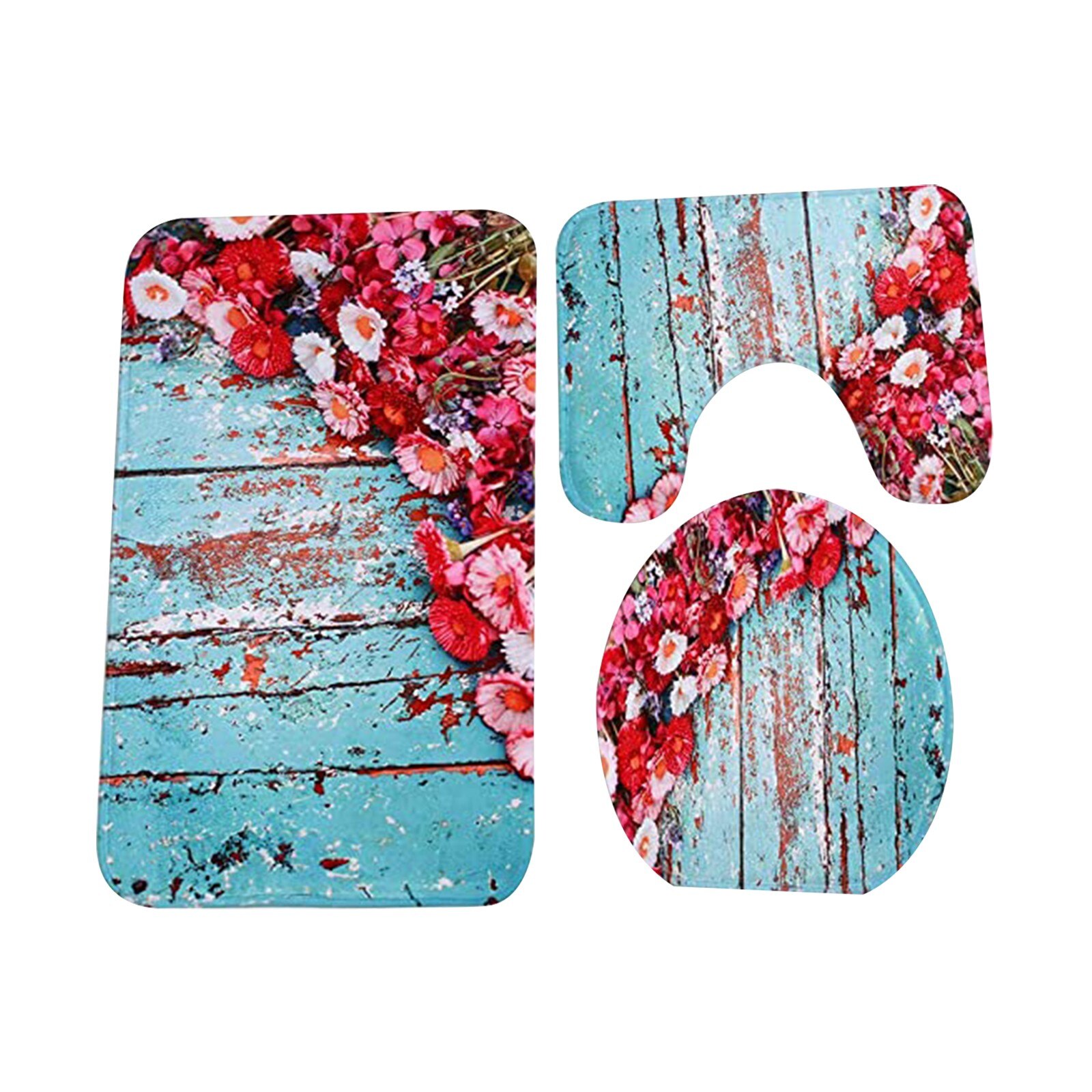 Mode Badmat Set 3 Stuk Badmat Badmat Wc Mat Bad Mat Badmat Mode Printen Tapijt Voor home Decor Wholsale: E