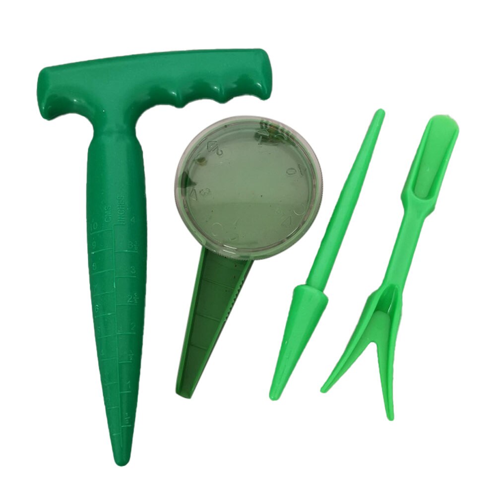 Hand-held Seedling Raising and Transplanting Tool Planter, Seedling Transplanter, Hole Punch, Sowing and Cutting 4-piece Set