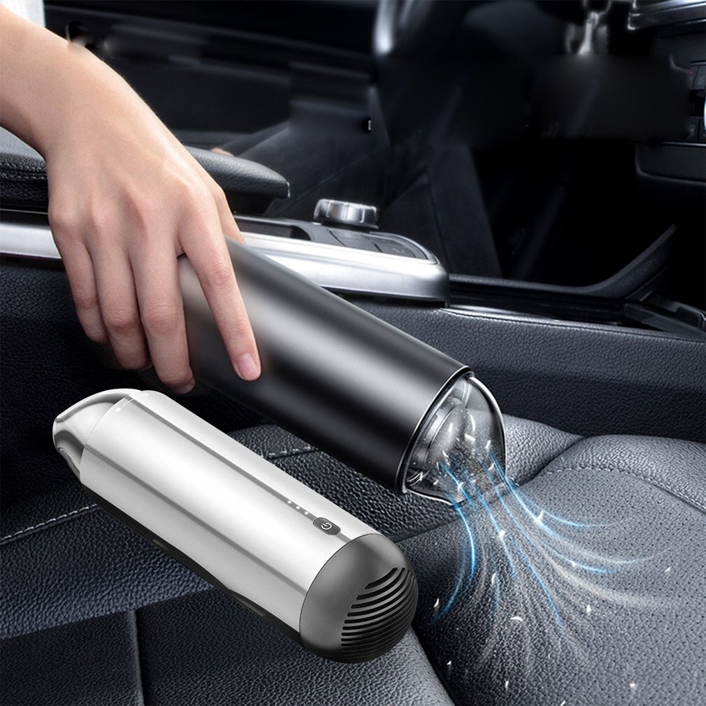 1 Set Car Use Space Aircraft Alloy Mini Capsule Wireless Car Vacuum Cleaner Home High Power Charging Type
