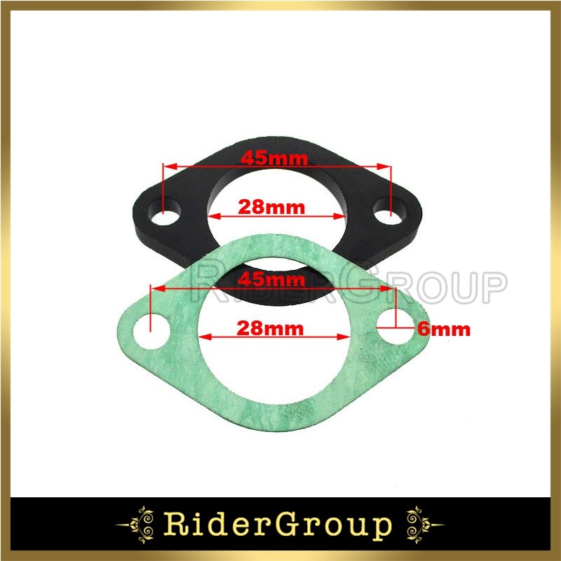 28mm Intake Manifold Spacer Insulator Gasket For Pit Dirt Bike Moped Scooter.
