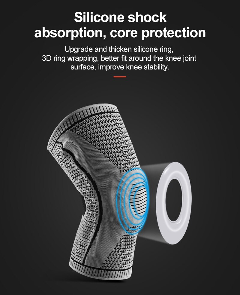 1 stuk kniebeschermers elleboog outdoor compressie sport siliconen veer ademende kniebeschermers sportveiligheid
