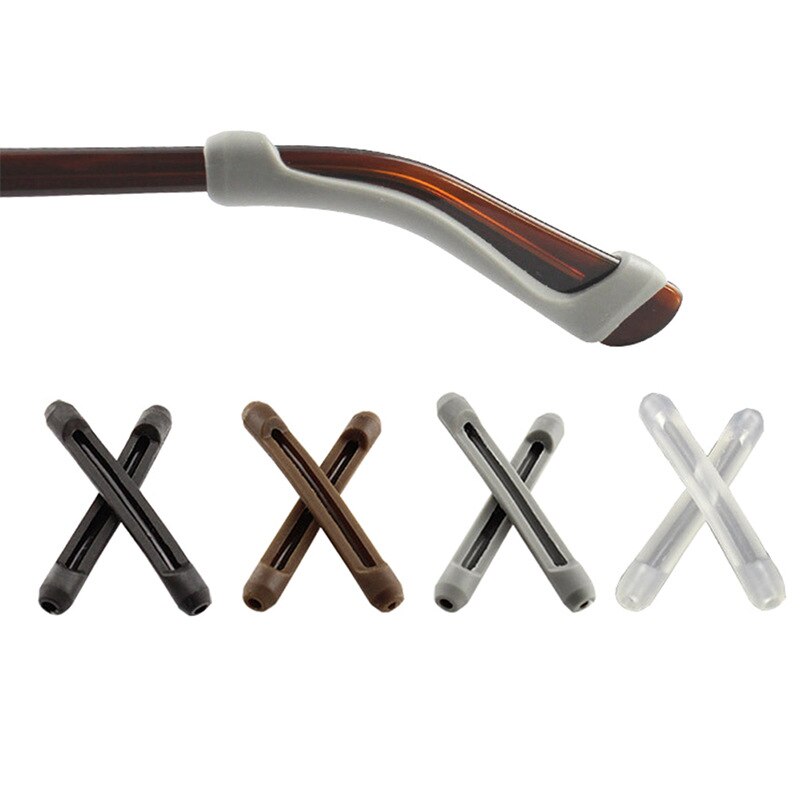 5 paia antiscivolo gancio per l&#39;orecchio occhiali accessori per occhiali occhiali da vista impugnatura in Silicone supporto per punte del tempio occhiali per occhiali impugnatura