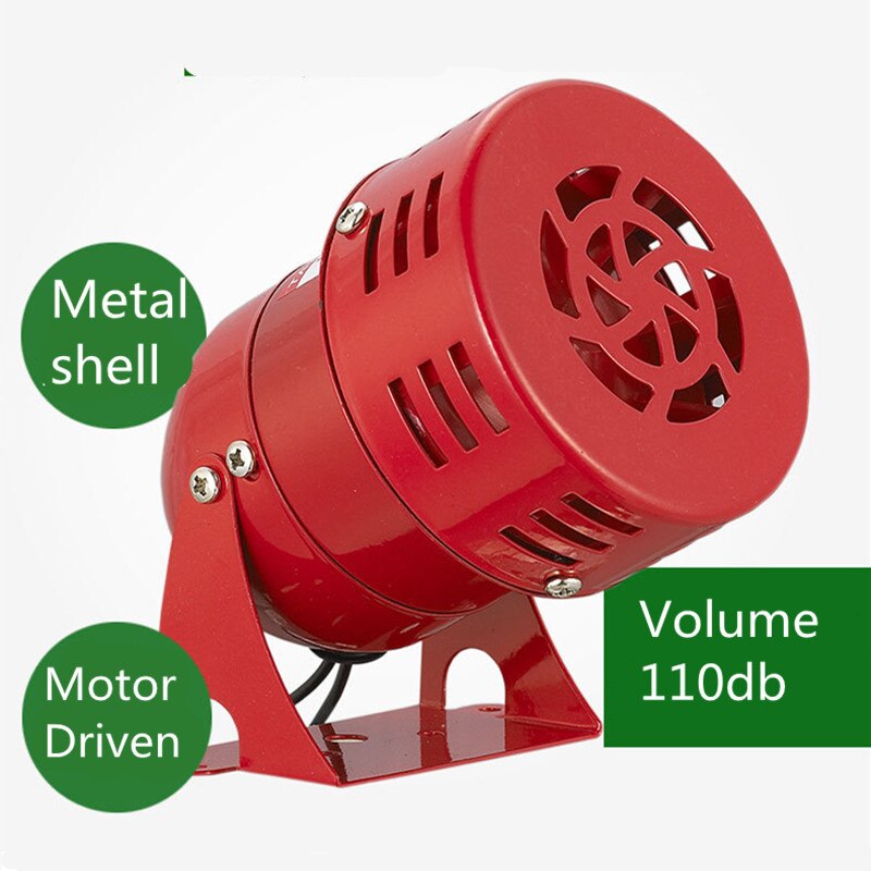 12V 24V 220V 3 "Automotive Luchtalarm Hoorn Auto Vrachtwagen Motor Aangedreven Alarm Rood 110db motor Sirene