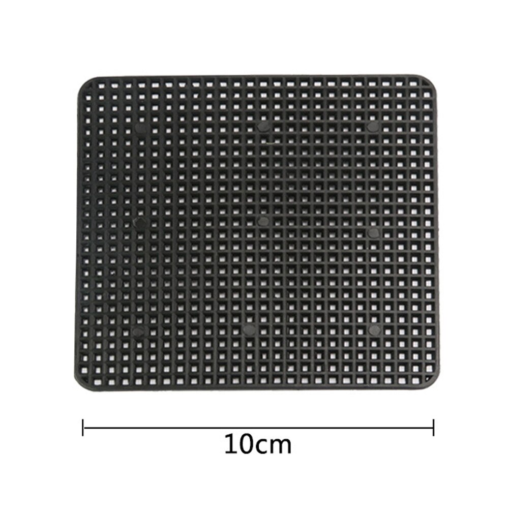 Plastic Flower Pot Bottom Hole Mesh Potted Plant Prevent Soil Loss Net Tools Black PAK55: Square 10cm