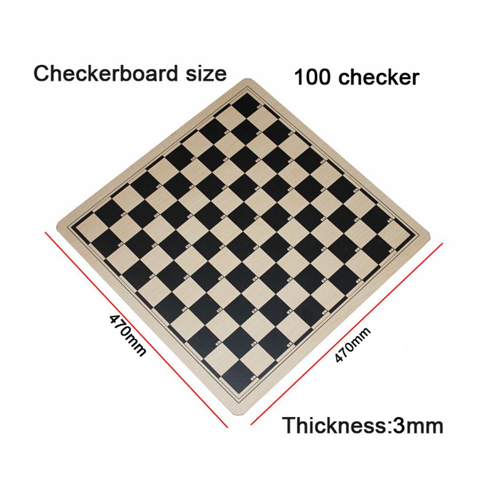 BSTFAMLY International Checkers Wooden Chess Set 47*47*0.3cm Folding Checkerboard Magnetic Chess Game 100 or 64 Checker T1