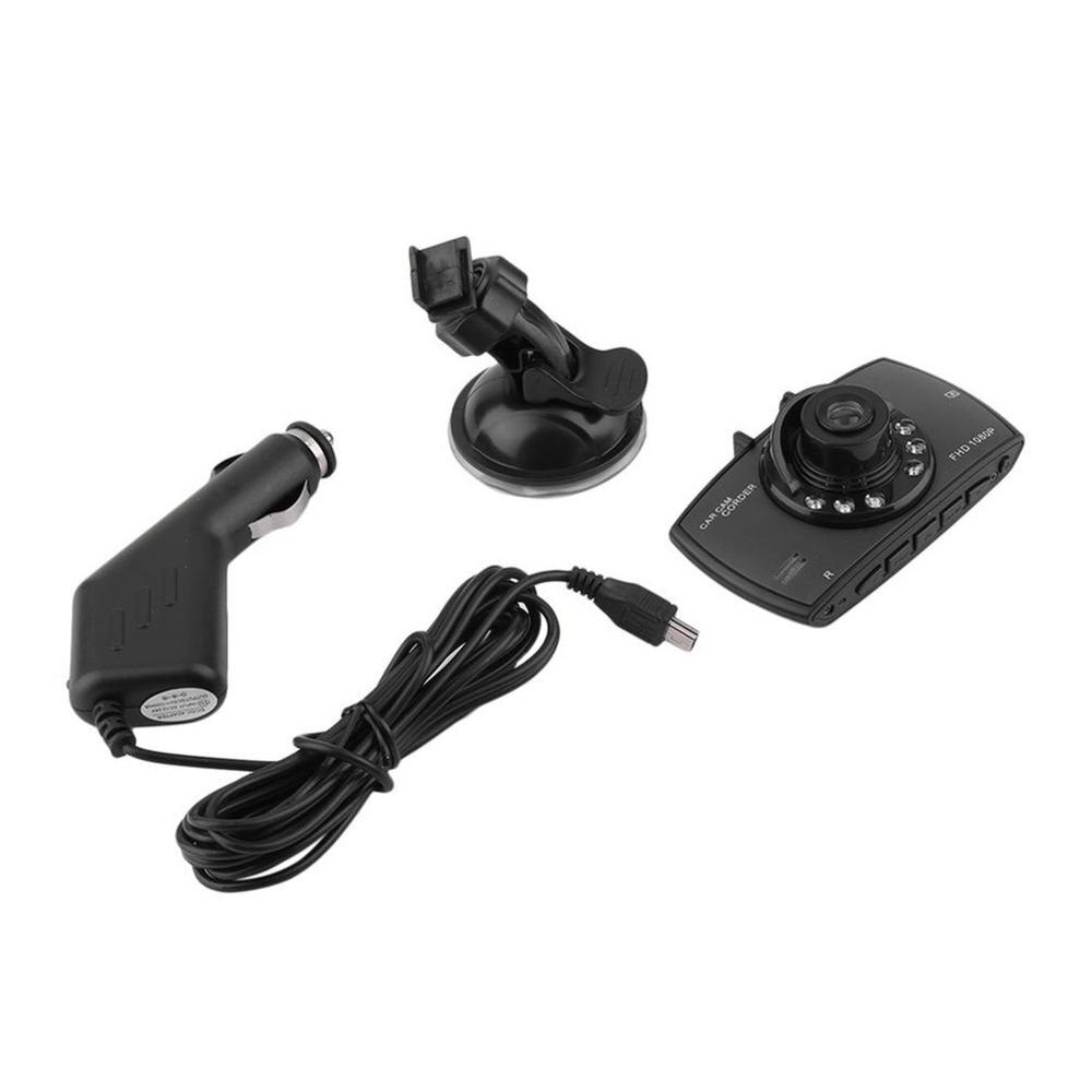 6 led bil dvr kamera dash cam video 2.3 tums lcd display g-sensor mörkerseende fordonskamera inspelare: Default Title
