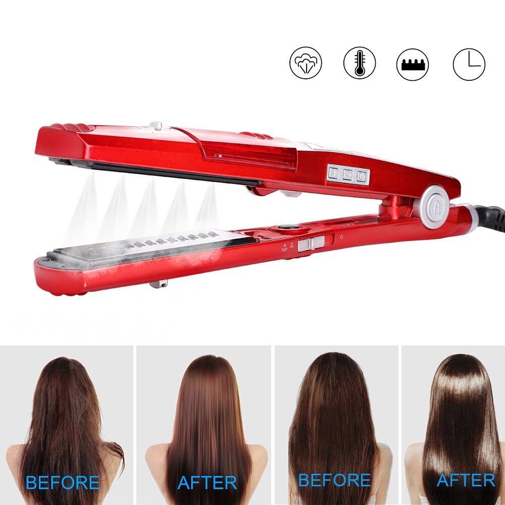 Professionele Stoom Stijltang Haar Ijzer Stoom Stijltang Water Hydraterende Styling Tool