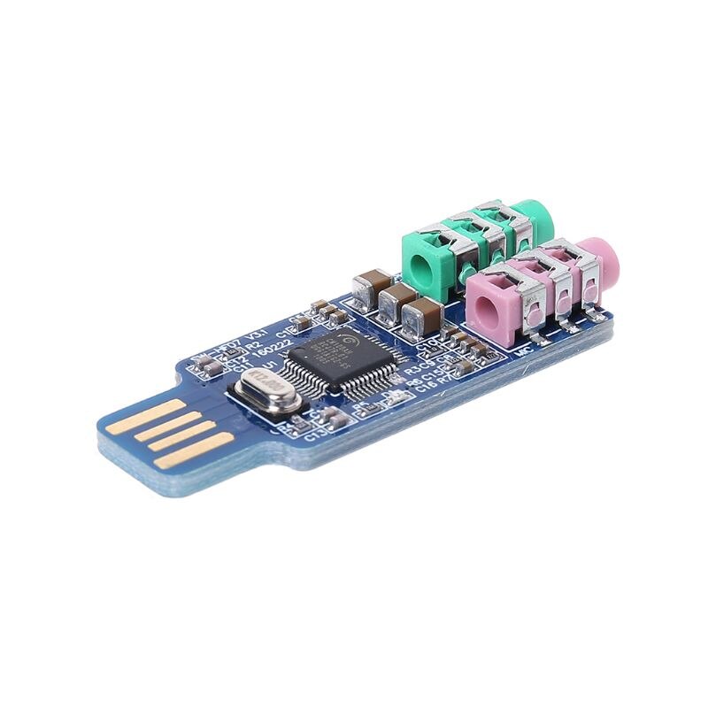 Novo cm108 usb drive placa de som livre computador portátil módulo placa de som externo