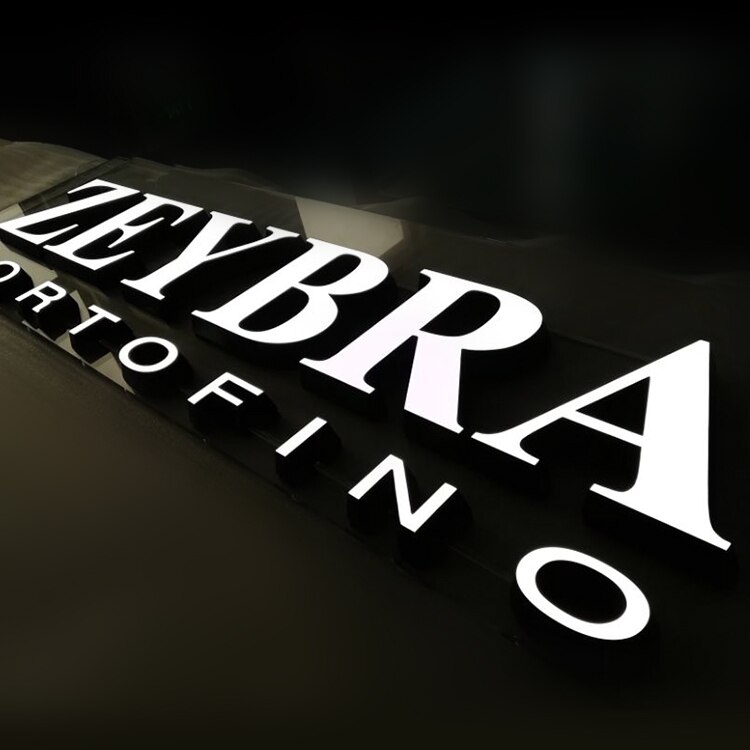 front lit logo signs outdoor decorative acrylic light letter store front sign with bevel edge