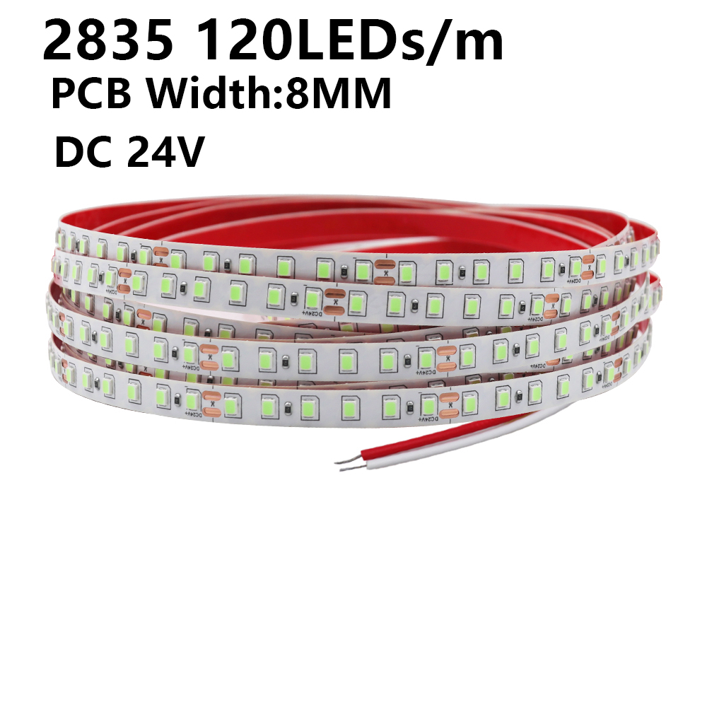 5M 10M LED-Lichtleisten 12V 24V SMD 2835 120 240LEDs/m Heimlampenstreifen Flexibles LED-Bandband Weiche Lampenleiste 3000K 4000K 6000K: WHITE / Emittierende Color5
