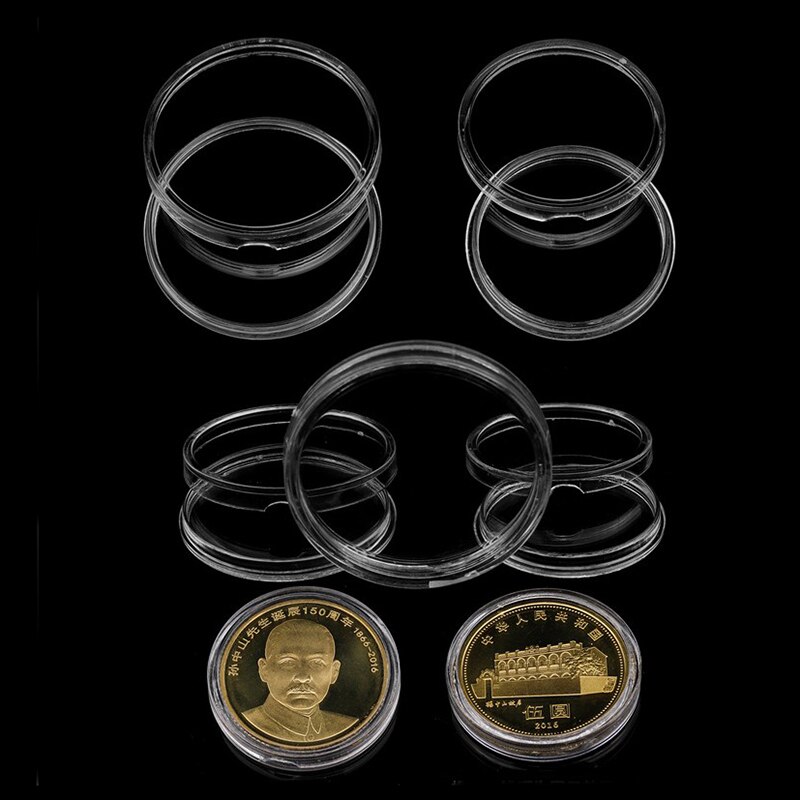 Acrylic Transparent 33mm/35mm Packaging Box Coin Box Quantum Chip Phone Sticker Box