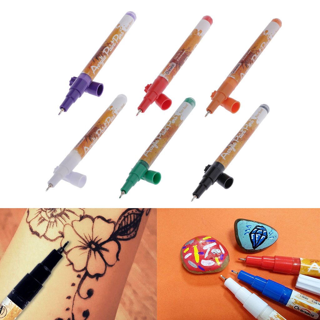 Rotuladores de pintura acrílica de 0,5mm, plumas a base de agua, cerámica para pintar álbumes de recortes