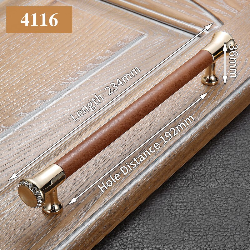 KAK Luxury Gold Door Handle with Crystal Diamond Bedroom Kitchen Cabinet Handles Door Pulls Furniture Handle Door Hardware: 192mm