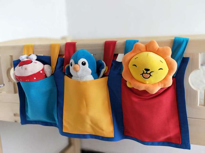 Tecknad hängande förvaringsväska barnsäng kant hängpåse skyddsräcke förvaringsväska babyblöjor hängpåse sovsal ditty bag h