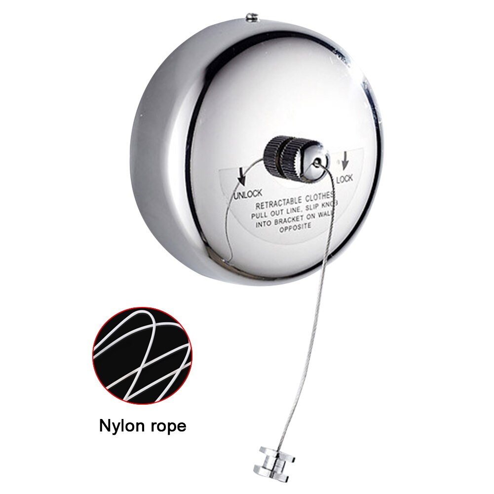 2.8m Shower Retractable Clothesline Stainless Steel Household Punch-free Accessories Laundry Storage Bathroom Space Saving Hotel